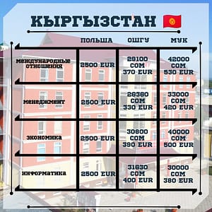 Стоимость обучения в Польше и странах СНГ